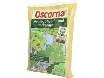 Oscorna® Baum Strauch und Heckendünger, spezieller NPK 6+4+0.5 Naturdünger 5 kg Beutel  Pulver