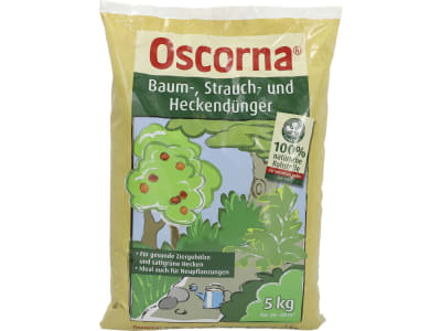 Oscorna® Baum Strauch und Heckendünger, spezieller NPK 6+4+0.5 Naturdünger 5 kg Beutel  Pulver