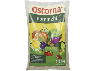 Oscorna® Hornmehl organischer Stickstoffdünger N 12 mit 85-90 % humusbildender Substanz und Spurenelementen 2,5 kg Beutel  Mehl