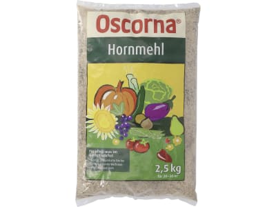 Oscorna® Hornmehl organischer Stickstoffdünger N 12 mit 85-90 % humusbildender Substanz und Spurenelementen 2,5 kg Beutel  Mehl