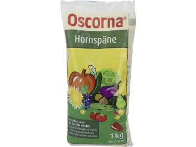 Oscorna® Hornspäne organischer Stickstoffdünger N 14 mit 85-90 % humusbildender Substanz und Spurenelementen 1 kg Beutel  Späne