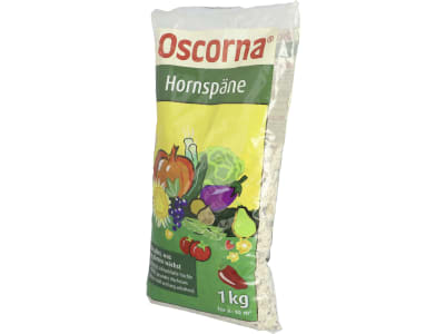 Oscorna® Hornspäne organischer Stickstoffdünger N 14 mit 85-90 % humusbildender Substanz und Spurenelementen 1 kg Beutel  Späne
