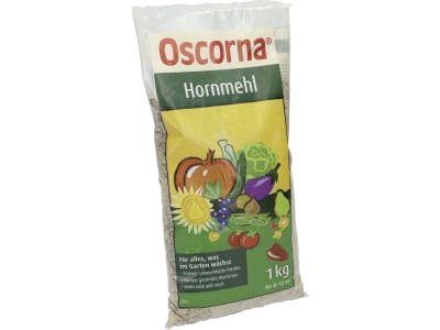 Oscorna® Hornmehl organischer Stickstoffdünger N 12 mit 85-90 % humusbildender Substanz und Spurenelementen 1 kg Beutel  Mehl