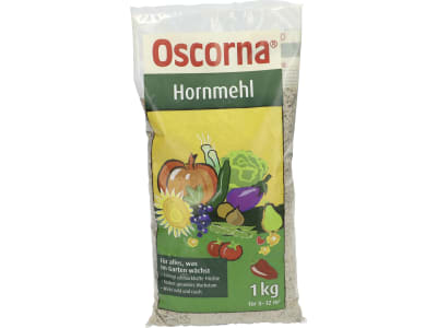 Oscorna® Hornmehl organischer Stickstoffdünger N 12 mit 85-90 % humusbildender Substanz und Spurenelementen 1 kg Beutel  Mehl