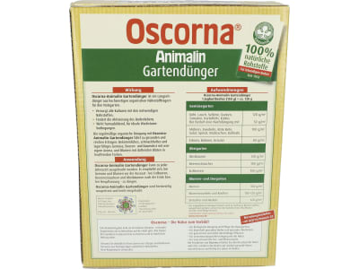 Oscorna® Animalin Gartendünger organischer NPK-Dünger(7+4+0.5) mit Sofort-& Langzeitwirkung 1 kg Karton  Pulver
