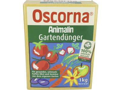 Oscorna® Animalin Gartendünger organischer NPK-Dünger(7+4+0.5) mit Sofort-& Langzeitwirkung 1 kg Karton  Pulver