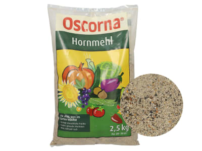 Oscorna® Hornmehl organischer Stickstoffdünger N 12 mit 85-90 % humusbildender Substanz und Spurenelementen 2,5 kg Beutel  Mehl