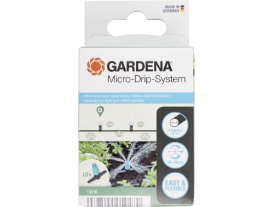 GARDENA Micro-Drip-System Reihen-Kleinflächendüse  10x Kleinflächendüse, 1x Verschluss Bewässerung für Pflanzflächen 13316-20