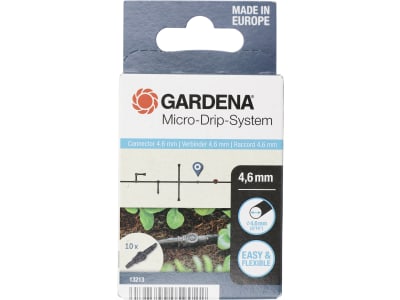 Gardena Micro-Drip-System Verbinder 4,6 mm   4,6 mm (3/16'') Bewässerung 13213-20