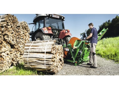 Posch® Wipp-Kreissäge "WZ700" Gelenkwelle, 4 m-Förderband, purr-Widia-Kreissägeblatt (WL), M1365SWLF4 Posch® Wipp-Kreissäge "WZ700" Gelenkwelle, 4 m-Förderband, purr-Widia-Kreissägeblatt (WL), M1365SWLF4