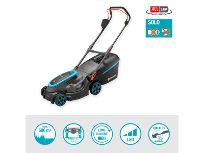 Gardena Akku-Rasenmäher PowerMax 37/36V P4A solo Akku-Laufzeit für bis zu 500 m² Rasenfläche Gardena Akku-Rasenmäher PowerMax 37/36V P4A solo Akku-Laufzeit für bis zu 500 m² Rasenfläche