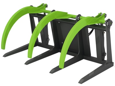Heizomat® Greifzange "HG 1800 4/3" 3 Zinken, 4 Gegenklauen, für den Transport von Stamm- und Wipfelholz und Busch- und Strauchwerk