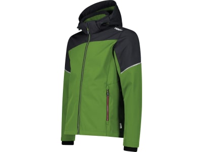 Fendt Softshelljacke für Herren grün; schwarz; silber; rot, mit abnehmbarer Kapuze, Fleece innen, Seitentaschen, Fendt-Logo, von CMP