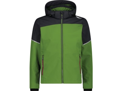 Fendt Softshelljacke für Herren grün; schwarz; silber; rot, mit abnehmbarer Kapuze, Fleece innen, Seitentaschen, Fendt-Logo, von CMP