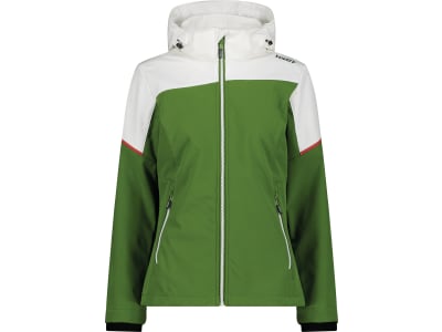 Fendt Softshelljacke für Damen weiß; grün; rot, mit abnehmbarer Kapuze, Fleece innen, Seitentaschen, Fendt-Logo, von CMP