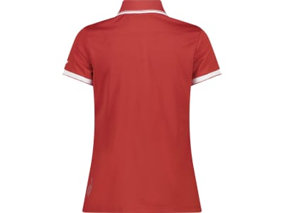 Fendt Poloshirt für Damen rot; weiß, Fendt-Logo seitlich am Ärmel, von CMP, 