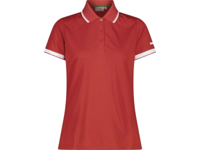 Fendt Poloshirt für Damen rot; weiß, Fendt-Logo seitlich am Ärmel, von CMP, Fendt Poloshirt für Damen rot; weiß, Fendt-Logo seitlich am Ärmel, von CMP,