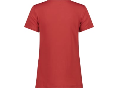 Fendt T-Shirt für Damen rot; weiß, Frontdruck mit Fendt-Logo vorn, von CMP