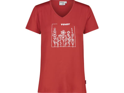 Fendt T-Shirt für Damen rot; weiß, Frontdruck mit Fendt-Logo vorn, von CMP