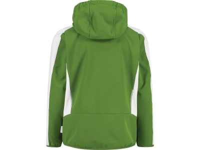 Fendt Softshelljacke für Kinder grün; weiß, mit abnehmbare Kapuze, Fleece innen, Seitentaschen, Fendt-Logo, von CMP