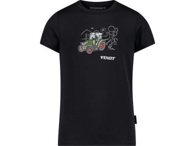 Fendt T-Shirt für Kinder schwarz, Frontdruck mit Fendt-Logo vorn, von CMP Fendt T-Shirt für Kinder schwarz, Frontdruck mit Fendt-Logo vorn, von CMP