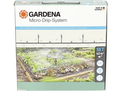 Gardena Micro-Drip-System Tropfbewässerung Set Gemüse-/Blumenbeet (60 m²) Starter-Set zur Bewässerung für Pflanzflächen 13450-20 Gardena Micro-Drip-System Tropfbewässerung Set Gemüse-/Blumenbeet (60 m²) Starter-Set zur Bewässerung für Pflanzflächen 13450-20