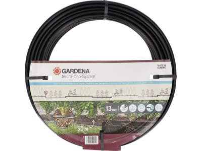 Gardena Micro-Drip-System Ober- und unterirdisches Tropfrohr für Büsche/Hecken   Länge:50 m zur Bewässerung für Pflanzreihen 13504-20
