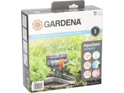 Gardena Viereckregner AquaZoom compact Rasensprenger, Sprinkler Reichweite 3-18m 18708-20 Gardena Viereckregner AquaZoom compact Rasensprenger, Sprinkler Reichweite 3-18m 18708-20