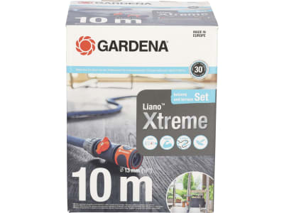 GARDENA Textilschlauch Liano™ Xtreme 10 m Set mit Hahnverbinder für Indoor-Wasserhähne   