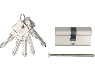 ABUS Profilzylinder E30NP 30/30 Doppelzylinder, Türzylinder, PZ-Schloss 6-Stift-Zylinder mit 5 Schlüsseln
