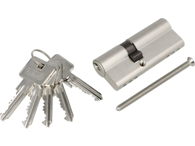 ABUS Profilzylinder E30NP 30/45 Doppelzylinder, Türzylinder, PZ-Schloss 6-Stift-Zylinder mit 5 Schlüsseln