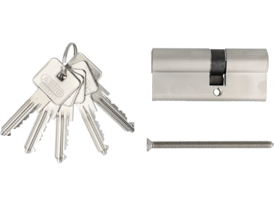 ABUS Profilzylinder E30NP 30/40 Doppelzylinder, Türzylinder, PZ-Schloss 6-Stift-Zylinder mit 5 Schlüsseln