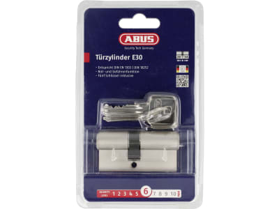ABUS Profilzylinder E30NP 28/34 Doppelzylinder, Türzylinder, PZ-Schloss 6-Stift-Zylinder mit 5 Schlüsseln