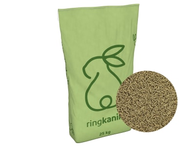 ringkanin Aktiv Kaninchenfutter Nagerfutter, Hasenfutter für Jungtiere, Zuchtkaninchen, Zwergkaninchen und Kleinnager Pellet 25 kg Sack