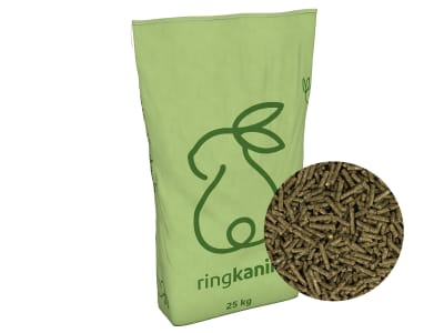 ringkanin Aktiv C Kaninchenfutter, Hasenfutter mit zugesetztem Kokzidiostatikum insbesondere für Jungtiere und Zuchtkaninchen Pellet 25 kg Sack