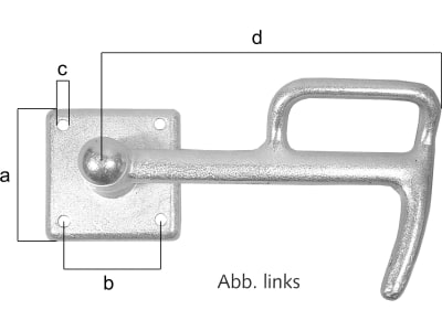 Bügelverschluss, Größe 1, rechts, verzinkt