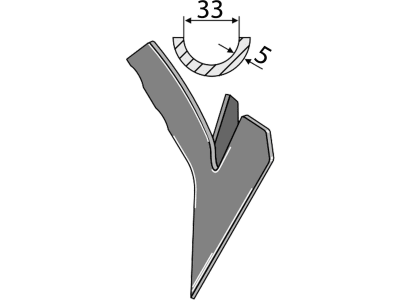 Industriehof® Gänsefußschar 200 x 5 mm für Köckerling Grubber Allrounder, 101.IND-753