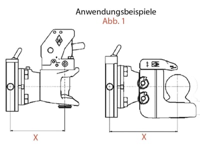 Walterscheid Adapterplatte "KuP311-45", höhenverstellbar, Stützlast 2.800 kg, 311/22/30 mm, für Zugmaul, Zugkugel und Piton Fix, 8005044