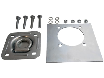 TRAILER POOL Zurrmuldenset 1-seitig klappbar mit Abriebschutz und Gegenplatte, für Ladungssicherung PKW-Anhänger, 013 003 001-SET TRAILER POOL Zurrmuldenset 1-seitig klappbar mit Abriebschutz und Gegenplatte, für Ladungssicherung PKW-Anhänger, 013 003 001-SET