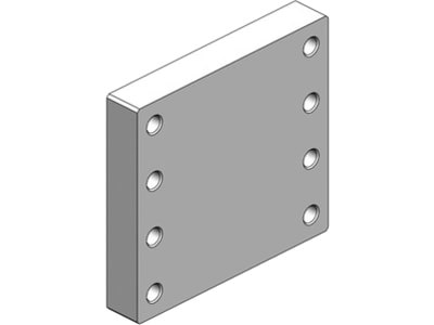 scharmüller Anschweißplatte Lochbild B x H 180 x 205 mm, M 20, für Flansch Zugösen, 00.645.28.0