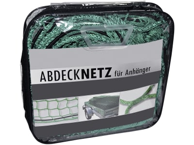 TRAILER POOL Abdecknetz Maschenweite 45 x 45 mm für PKW-Anhänger inkl. Expanderseil