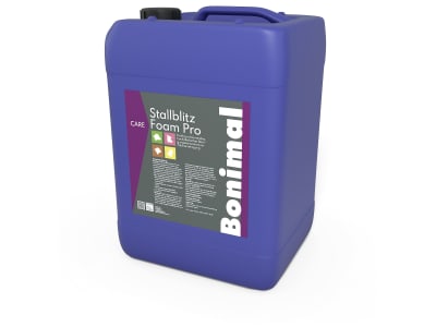 Bonimal CARE Stallblitz Foam PRO hochalkalischer Schaumreiniger insbesondere zur Entfernung starker Verschmutzung aus tierischen Ausscheidungen, Stallreinigungsmittel 24 kg Kanister