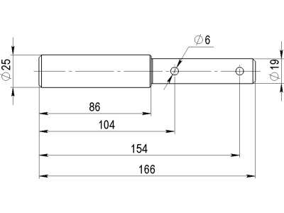 Düvelsdorf Oberlenkerbolzen Kat. 1; Kat. 2 für Heckcontainer mechanisch/hydraulisch, 35-21167