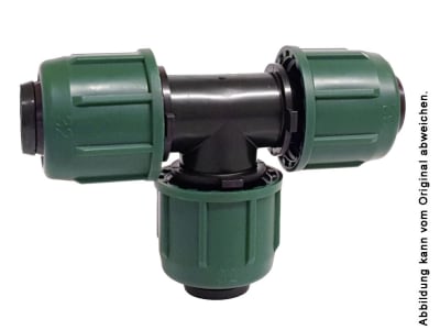 T-Stück (Verschraubung) für dickwandigen Tropfschlauch/LDPE-Rohr 20 mm T-Stück (Verschraubung) für dickwandigen Tropfschlauch/LDPE-Rohr 20 mm