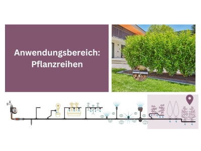 Gardena Micro-Drip-System Ober- und unterirdisches Tropfrohr für Büsche/Hecken zur Bewässerung für Pflanzreihen Gardena Micro-Drip-System Ober- und unterirdisches Tropfrohr für Büsche/Hecken zur Bewässerung für Pflanzreihen