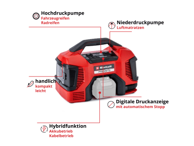 EINHELL Power X-Change Hybrid-Kompressor PRESSITO  