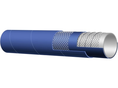 Milchschlauch 51 x 61 mm, 20 m, blau, Stahldrahtspirale, Meterware, für Milchsammelwagen Milchschlauch 51 x 61 mm, 20 m, blau, Stahldrahtspirale, Meterware, für Milchsammelwagen