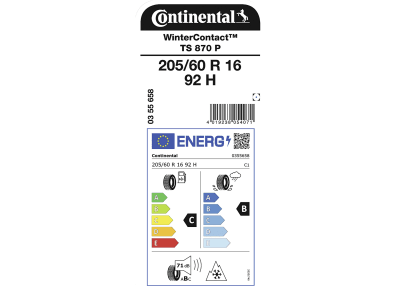 Continental PKW-Winterreifen 205/60 R 16 TL 92H WinterContact™ TS 870 P