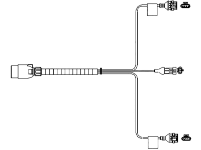 Anschlusskabel 2,0 m 7-polig; 4-polig; 2-polig, 2 x Tyco Superseal Buchsengehäuse, ISO 1724, 12 V