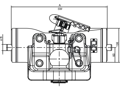 Rockinger Kugeleinsatz "RO825X" Kugel K80® mit Adapterplatte, Höhenschnellverstellung, für Traktor mit Anhängebock